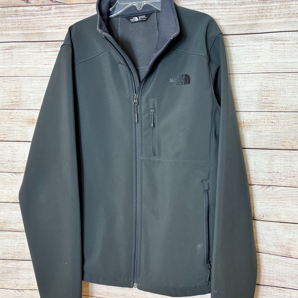 Men's The North Face TNF Softshell Lightweight Jacket, Gray, Size Small